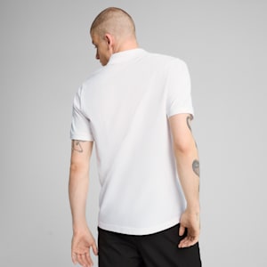Camiseta tipo polo Essentials de piqué para hombre, PUMA White, extralarge
